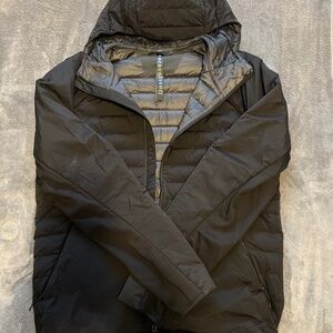 Lululemon Down For It All Hoodie Jacket Men's Size L Black Down Coat